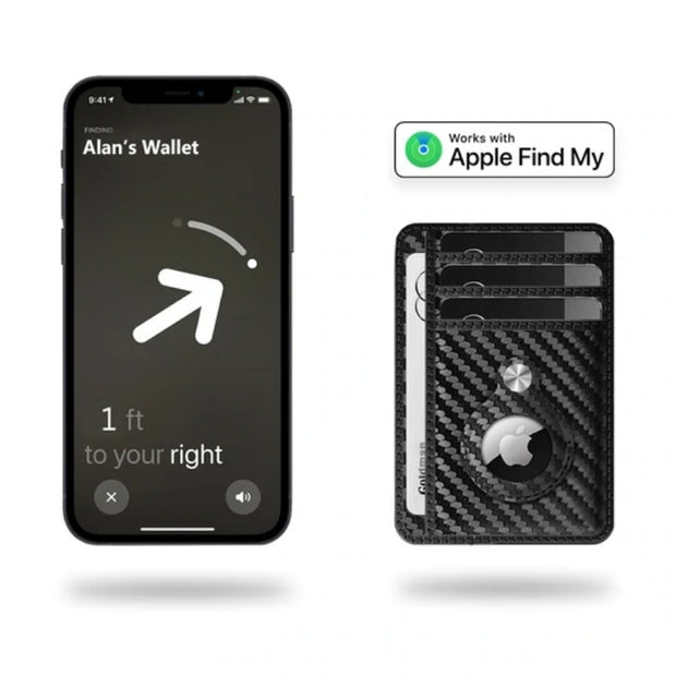 APEX WALLET - AIR TAG FIBRE DE CARBONE