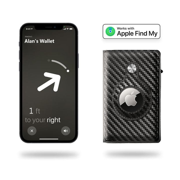 APEX WALLET - SLIDER AIR TAG FIBRE DE CARBONE